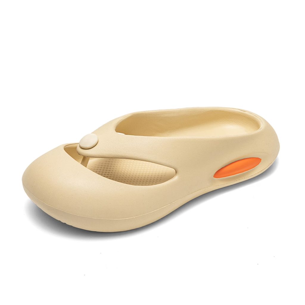 Beige Wrap Toe Flip Flops pillow slippers color option.
