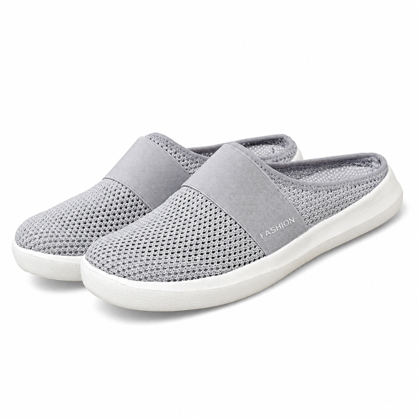 Women’s mesh mules with breathable closed-toe design