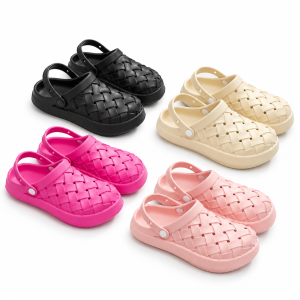 Women’s platform clogs with woven EVA upper in multiple colors